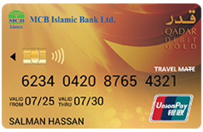 UnionPay Qadar Gold Debit Card