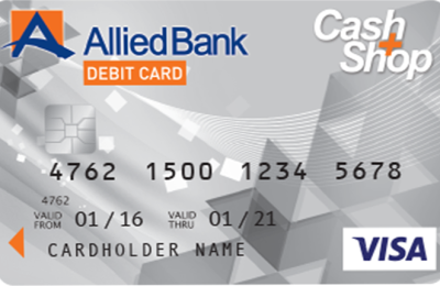 Cash+Shop Sapphire 200 Visa Debit Card