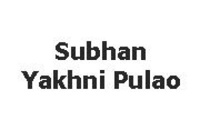 Subhan Yakhni Pulao