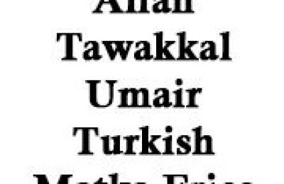 Allah Tawakkal Umair Turkish Matka Fries