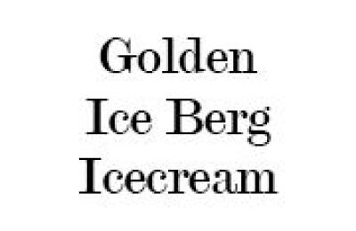 Golden Ice Berg Icecream